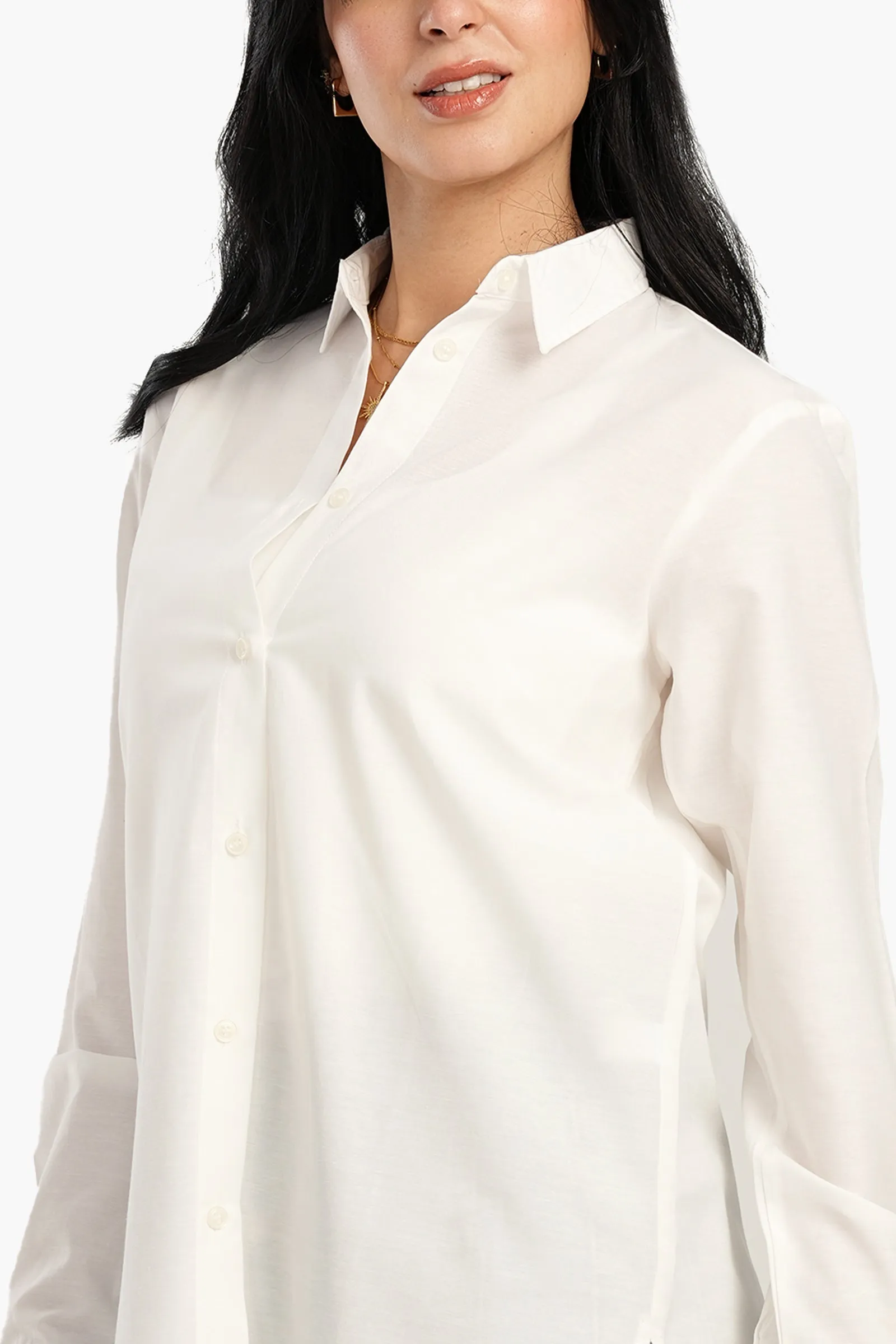 Off White Poplin Shirt