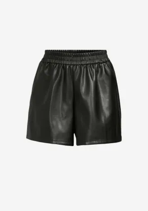 Pull On Leather Shorts