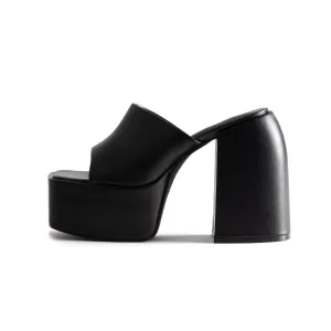 RAID Bina Platform Heeled Mule in Black