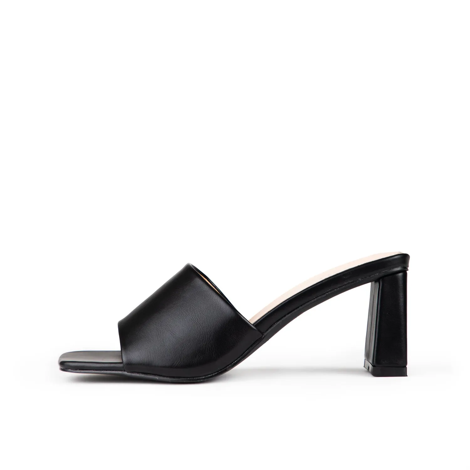 RAID Ilaria Block Heeled Mules in Black