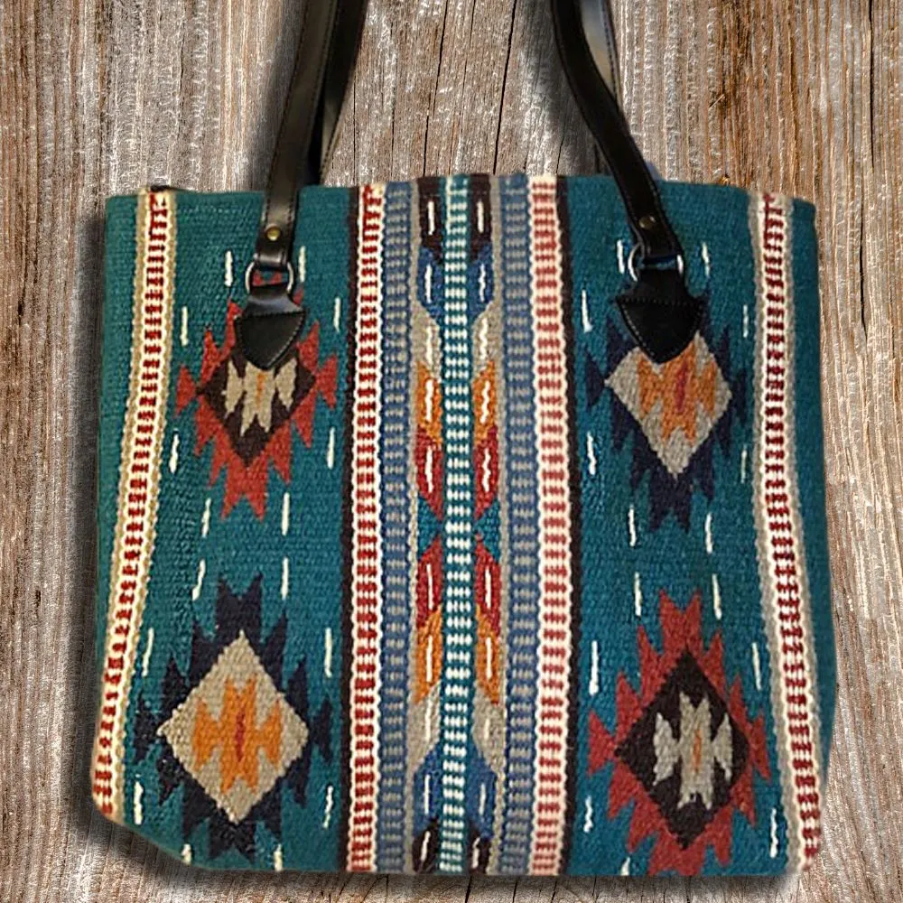 Rain Dance Southwestern Wool Tote | Yellowstone Spirit Southwestern Collection