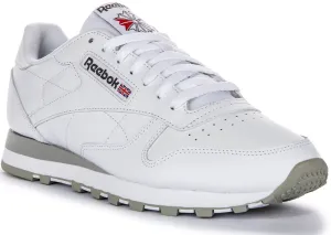 Reebok Classic Leather In White Grey