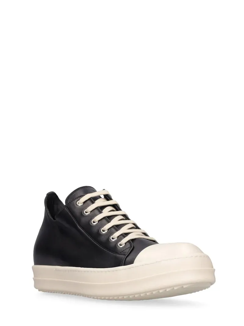 Rick Owens Leather Low-Top Ramones Sneakers