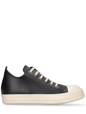 Rick Owens Leather Low-Top Ramones Sneakers