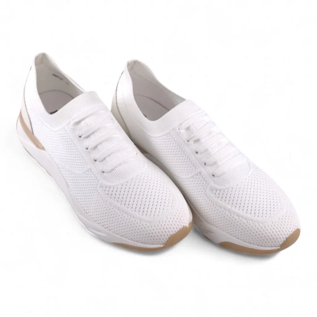 Ronaldo White Knitted Sneakers