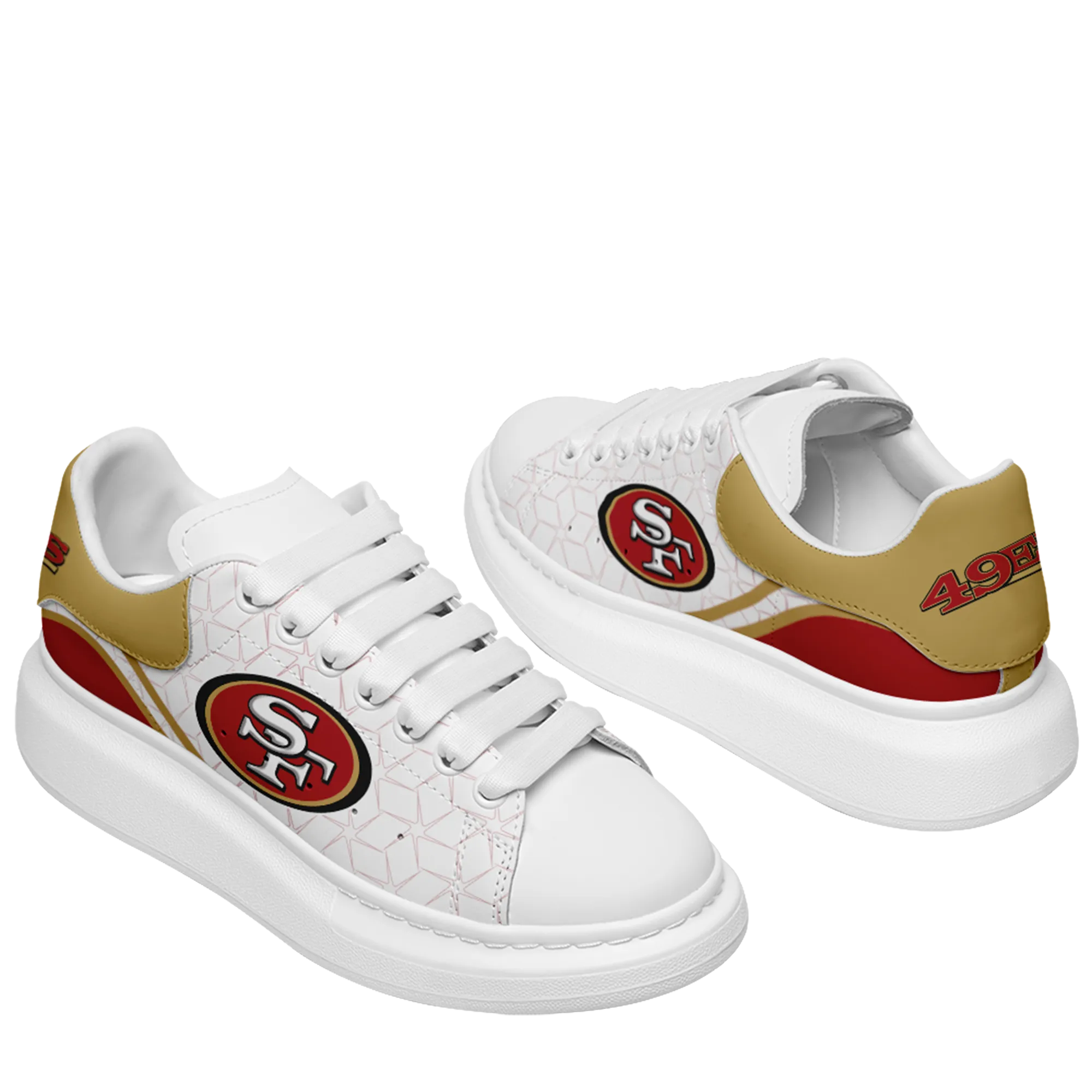 San Francisco 49ers- McQueen Shoes Unisex Fashionable Casual Shoes for Walking Comfortable and Breathable