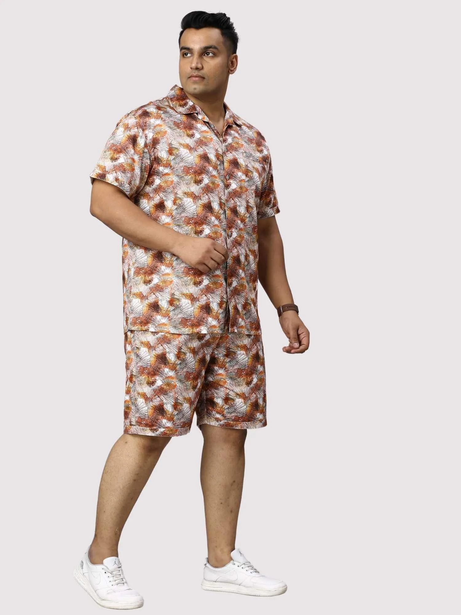 Sandstone Digital Printed Half Co-Ords Men's Plus Size