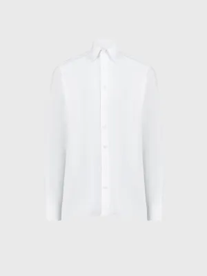 Shirt with Signature Triple Stitching White