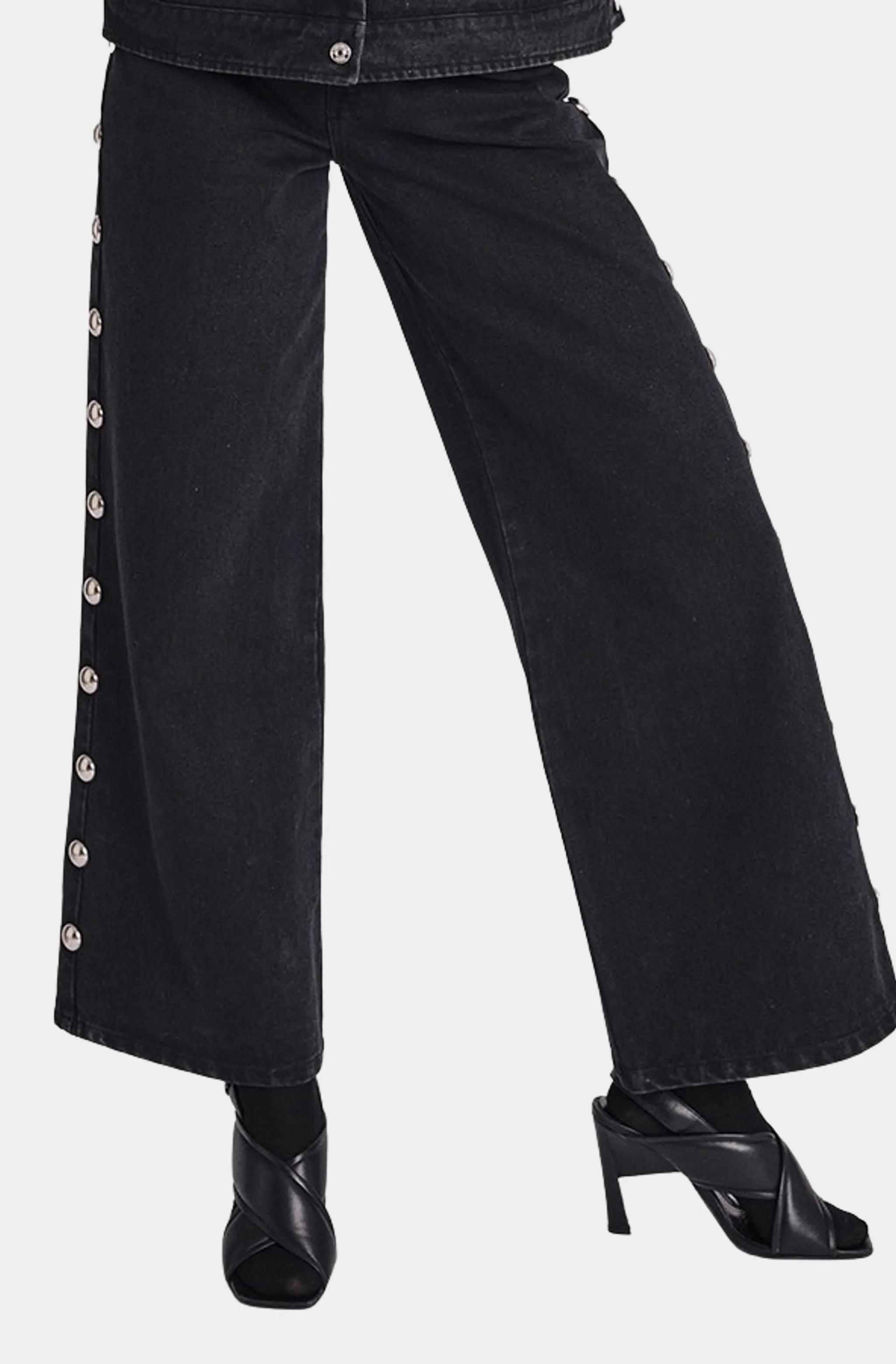 Simple Couture Jeans With Big Studs