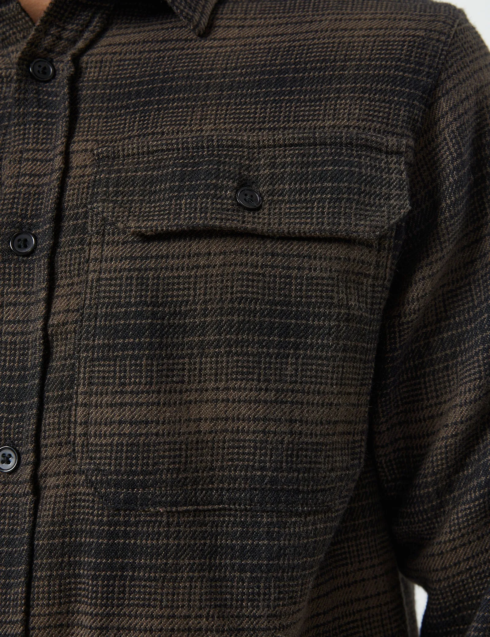 Simple | Soho Long Sleeve Shirt | Brown Check