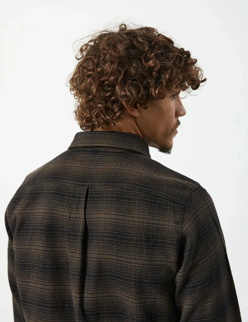 Simple | Soho Long Sleeve Shirt | Brown Check