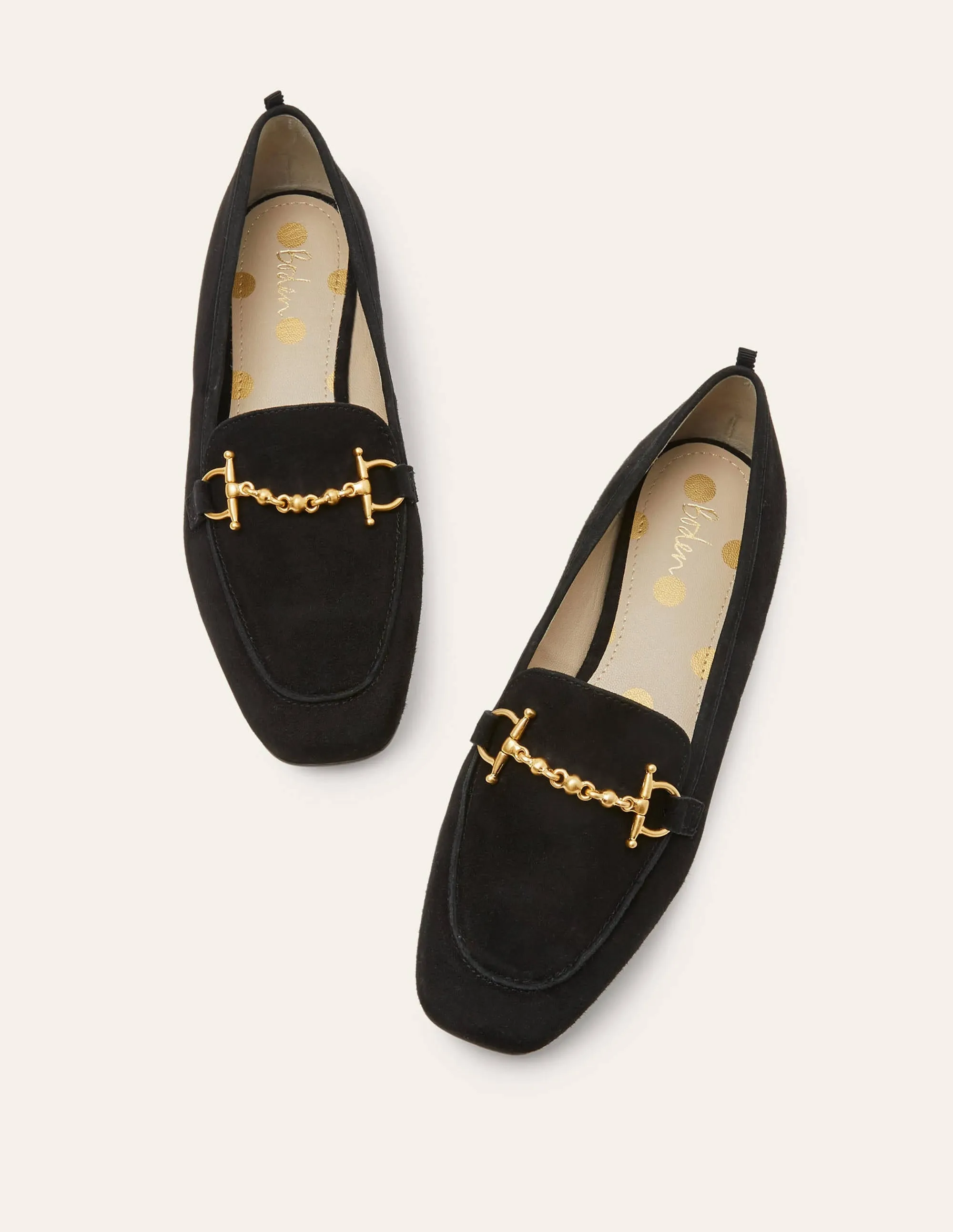 Snaffle Loafers-Black Suede