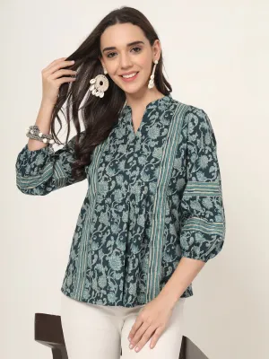 Style Quotient Women teal Printed Tunic