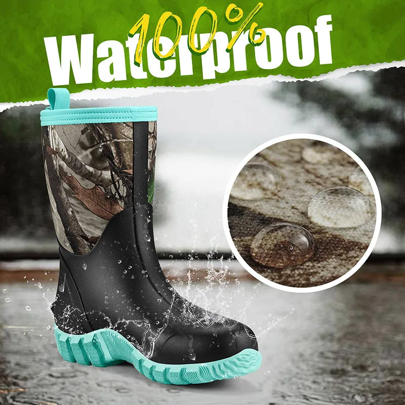 TideWe® Women's Hunting Boots Neoprene Waterproof Rain Boot