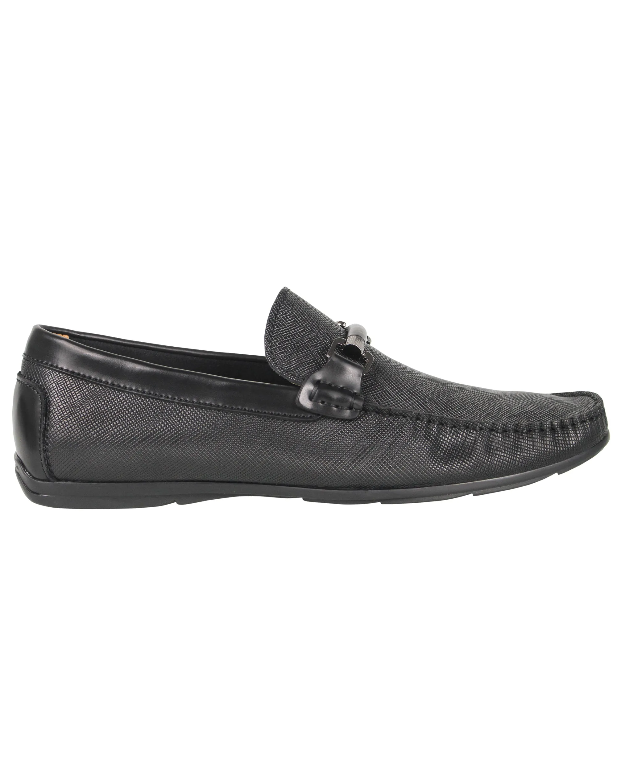 Tomaz BF283 Men's Buckle Moccasins (Black)