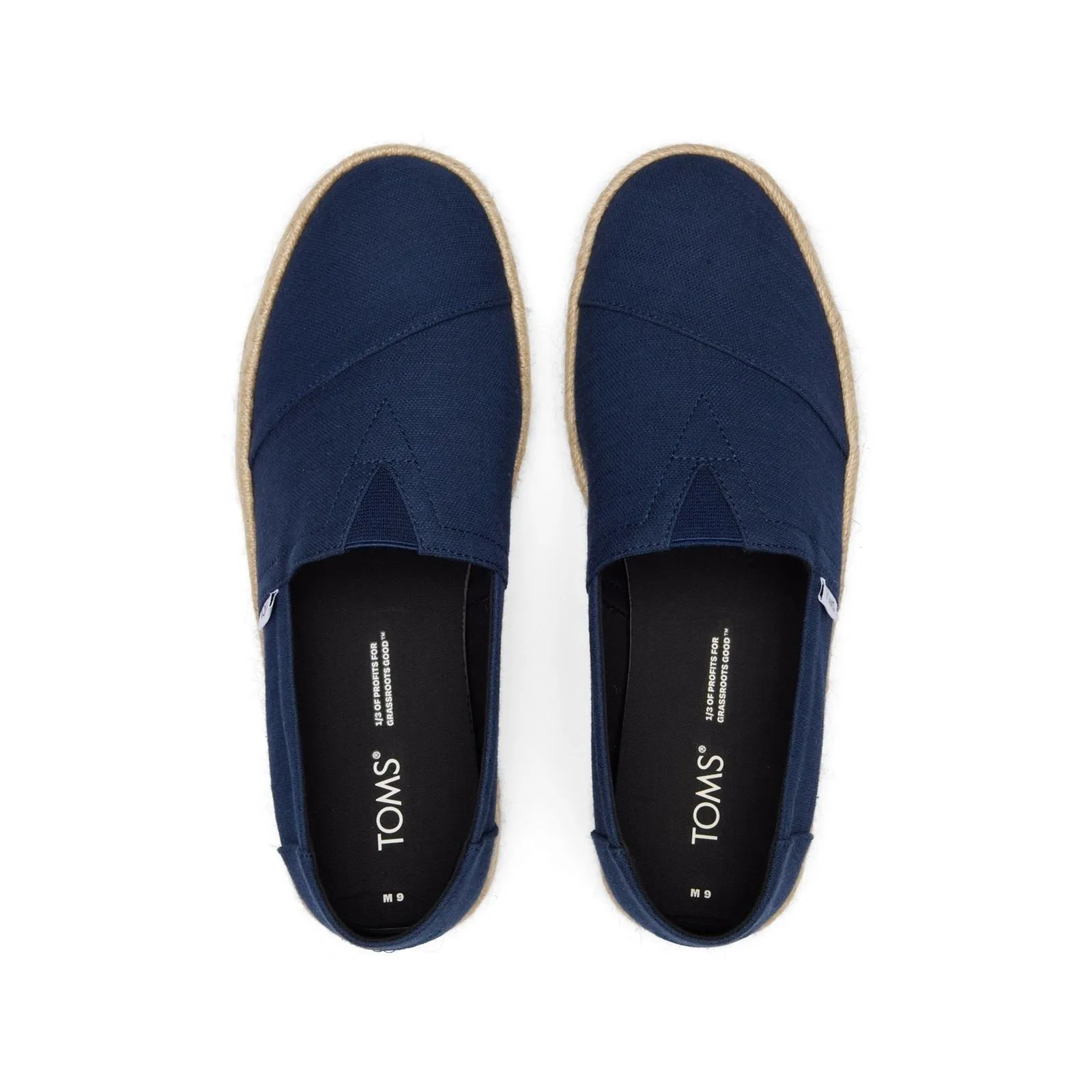 TOMS Alpargata Rope 2.0 100% Cotton Men's Navy Espadrilles