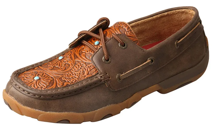 Twisted X Women's Boat Shoe Driving Moccasins