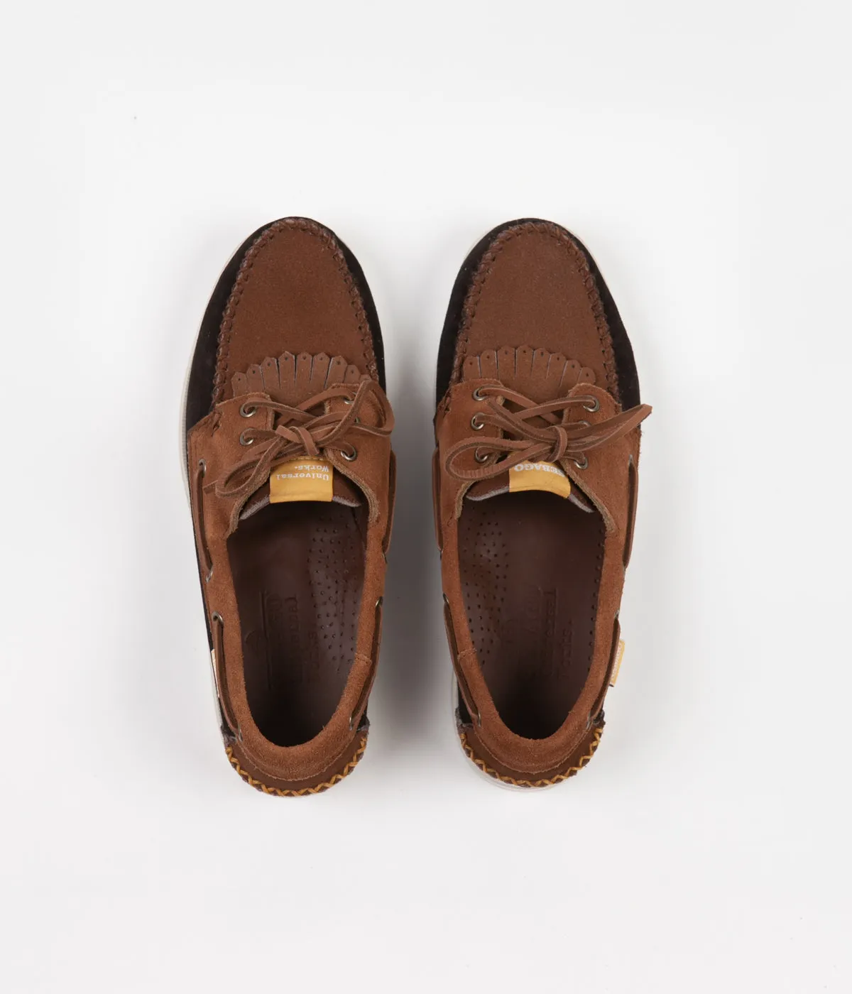 Universal Works x Sebago Portland Suede Shoes - Dark Brown