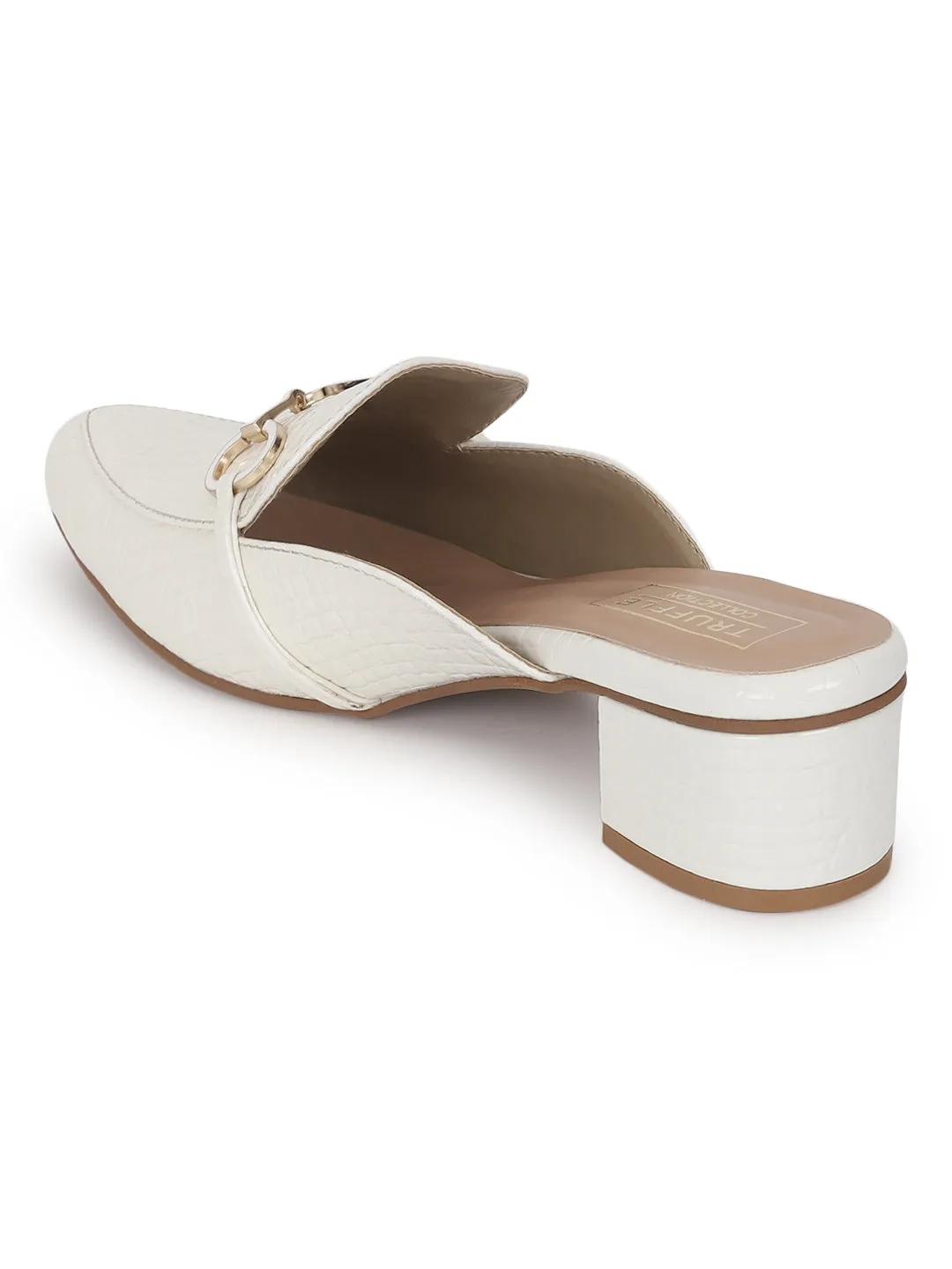 White Patent Block Mules (TC-REN-BL214-WHT)