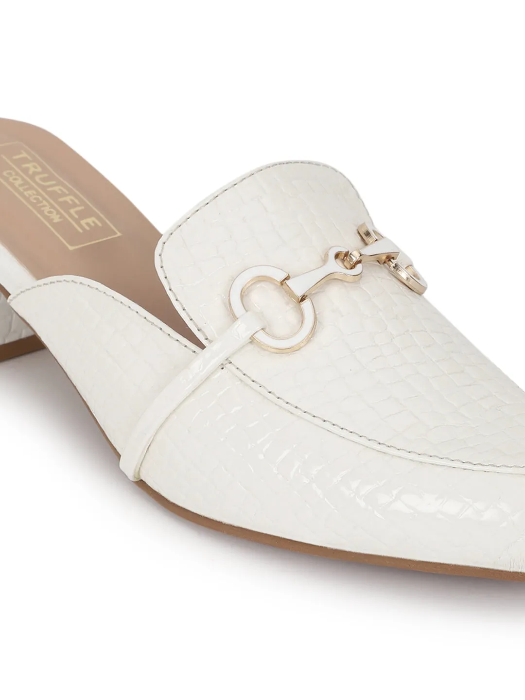 White Patent Block Mules (TC-REN-BL214-WHT)