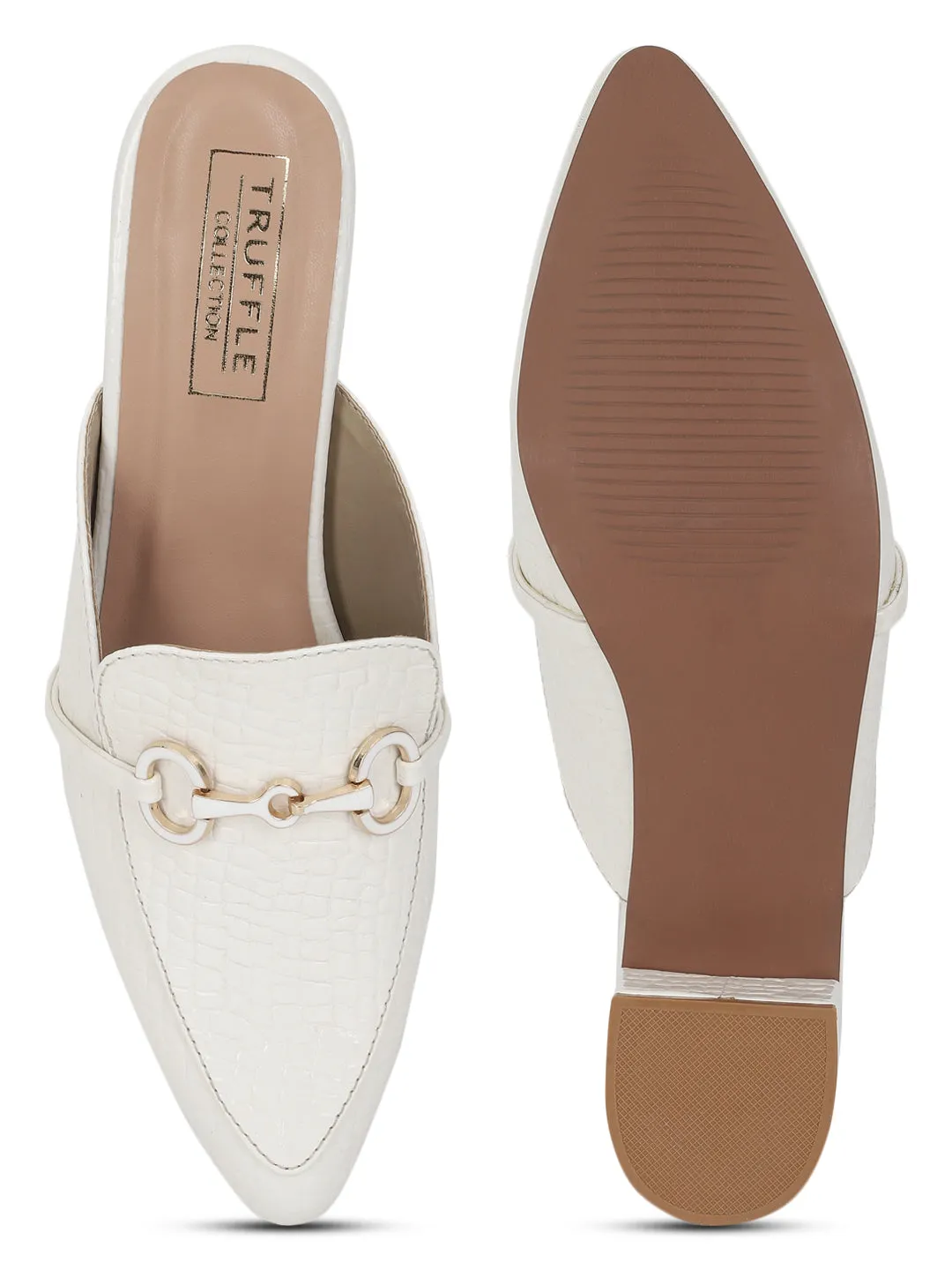 White Patent Block Mules (TC-REN-BL214-WHT)