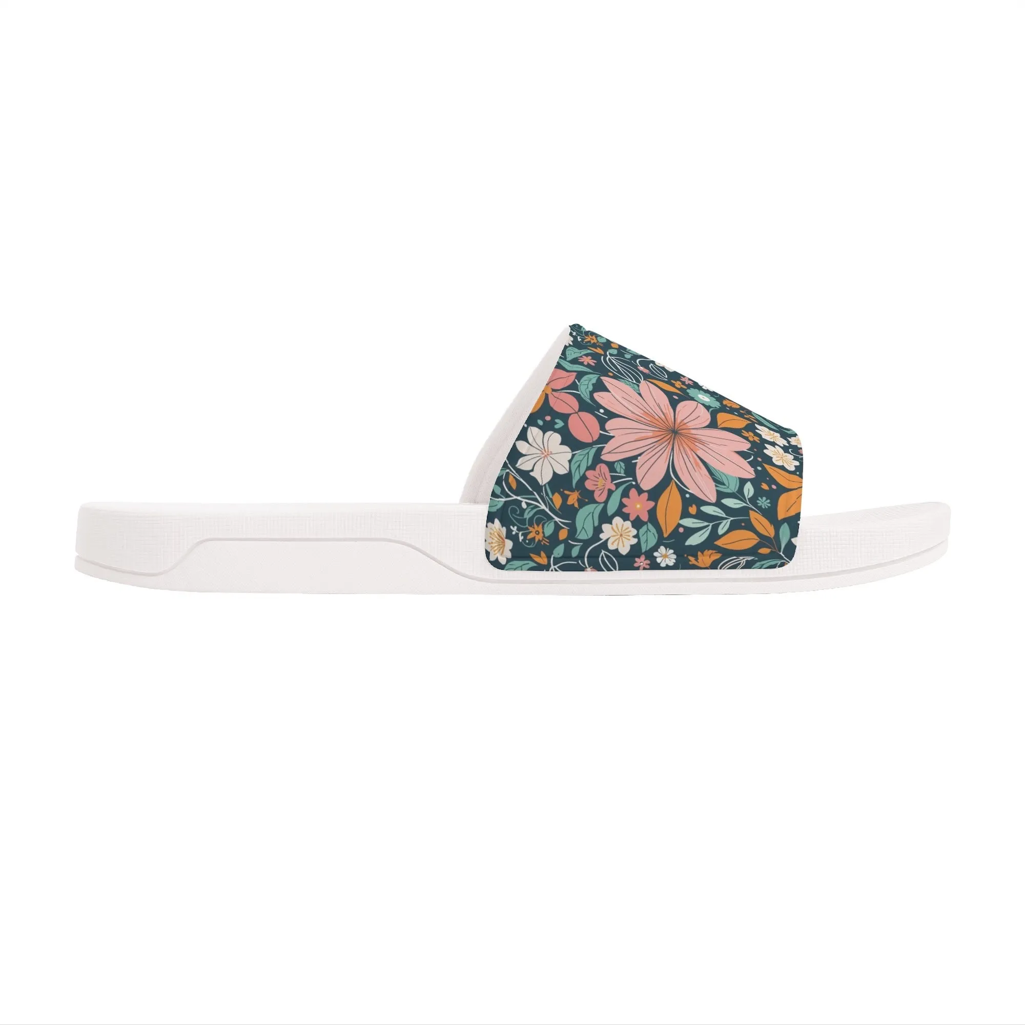 Wild Flowers Womens Slide Sandals