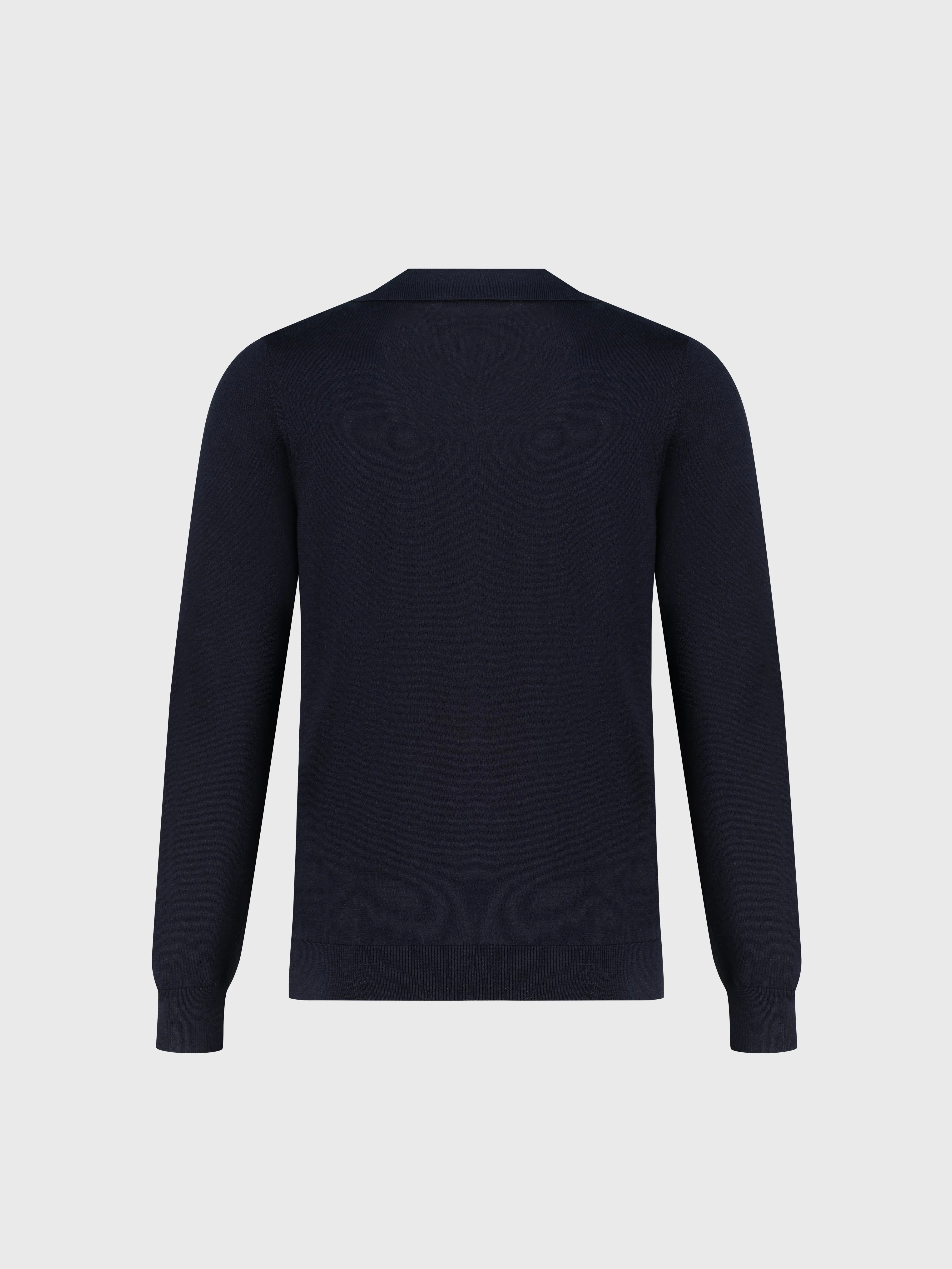 Zipped Polo Dark Navy